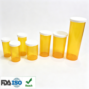 Flacons en plastique de haute qualité pour médicaments avec bouchon sécurité enfant et capuchons à pression non verrouillables - Product Image 1