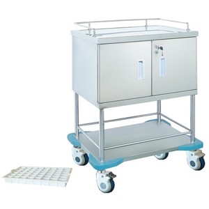 Carrito Dispensador de Medicamentos Myljeller MJ08, Carro de Enfermería de Acero Inoxidable, Equipo Médico para Uso Hospitalario - Product Image 1