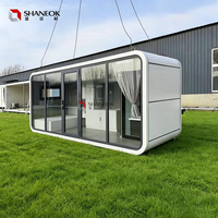 Maison préfabriquée de luxe détachable de 20 pieds et 40 pieds, type Apple Cabin, maison conteneur capsule spatiale de taille personnalisée avec design sur mesure