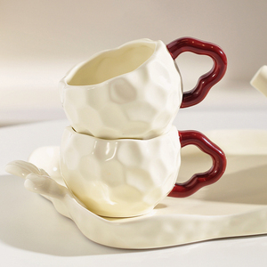 Creative Orange Shaped Ceramic Teapot and <b>Cup</b> <b>Set</b> Cute Apple Porcelain Tea <b>Set</b> with Tray - Product Image 4