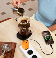 Chargeur rapide 65W avec câble rétractable, prise EU, USB-C PD3.0 QC3.0 SCP OTP, ignifuge, pour ordinateur portable, montre connectée, téléphone portable, écouteurs