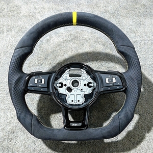 Volant en fibre de carbone R-Line en promotion, livraison rapide pour Volkswagen VW <span class=keywords><strong>Golf</strong></span> 4 5 6 7 7.5 <span class=keywords><strong>8</strong></span> MK4 5 6 7 7.5 <span class=keywords><strong>8</strong></span> 7 R GTI GTD <span class=keywords><strong>GTE</strong></span> - Product Image 1