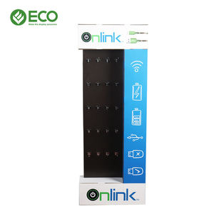 Expositor de Cartón Personalizado con Ganchos para Accesorios de Teléfono y Cables USB, Estante de Cartón Corrugado para Tiendas - Product Image 4