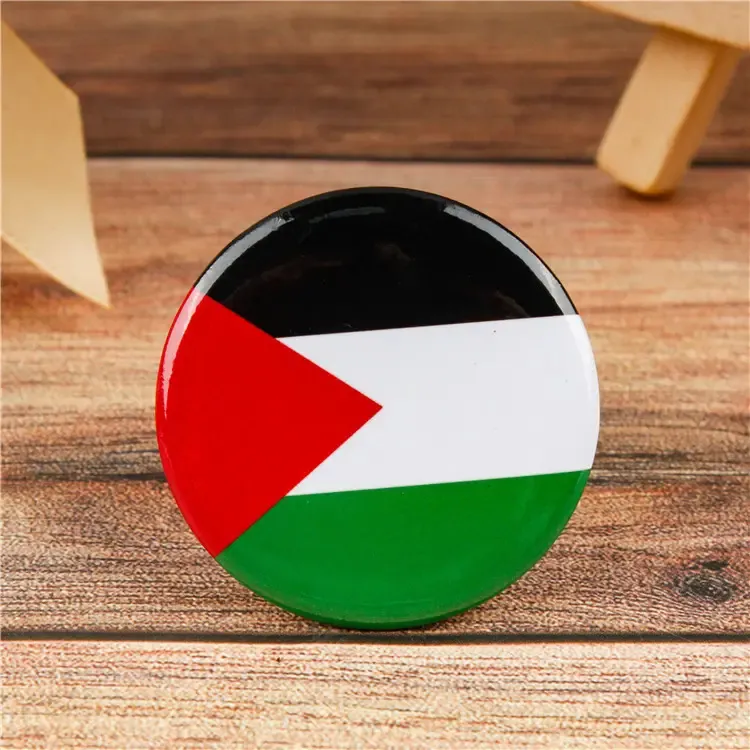 Insigne de broche de drapeau de Palestine de produits palestiniens gratuits ronds en gros