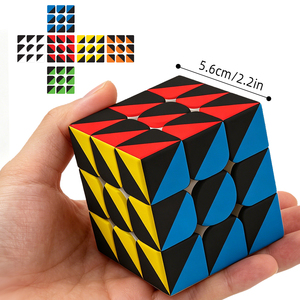 <span class=keywords><strong>Cubo</strong></span> Mágico Ecológico ABS 3x3 con Patrón <span class=keywords><strong>Triangular</strong></span>, Rompecabezas Geométrico Irregular para Entrenamiento Cerebral, <span class=keywords><strong>Cubo</strong></span> Mágico de Velocidad 3x3 - Product Image 4