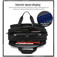 CoolBELL Sac à main professionnel transfrontalier pour hommes, étanche et résistant à l'usure, sacoche d'ordinateur portable à bandoulière 15 pouces