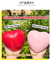 Z Balles anti-stress souples en forme de cœur à changement de couleur, mini jouets sensoriels pour adultes, cadeaux et faveurs de fête de la Saint-Valentin