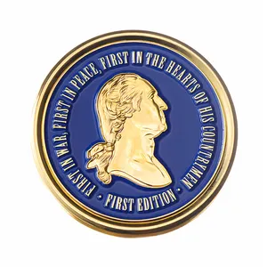 Hersteller personalisiertes individuelles Logo 3D-Zinklegierung Messing-Gravur Souvenir-Münze Herausforderungsmünzen