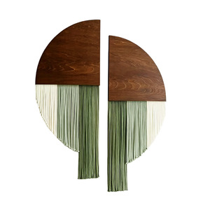 <span class=keywords><strong>Tapiz</strong></span> de <span class=keywords><strong>Pared</strong></span> de Macramé de Algodón Tejido a Mano con Tabla de Madera y Borlas, Decoración de <span class=keywords><strong>Pared</strong></span> Estilo Boho <span class=keywords><strong>para</strong></span> Hotel, Casa de Huéspedes, Sala de Estar - Product Image 5