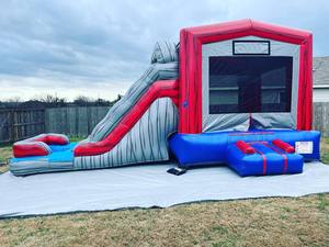 <span class=keywords><strong>Mini</strong></span> Inflatable Bouncer trượt nước Titan Combo nhảy bouncy lâu đài Blower hiện đại Toddler màu đen nhỏ nhà bị trả lại - Product Image 2