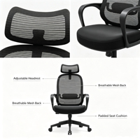 Chaises de bureau modernes à dossier haut en maille pour l'approvisionnement des entreprises, vente en gros, mobilier de bureau personnalisable