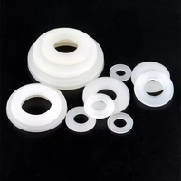 Rondelle plate en plastique nylon blanche bon marché personnalisée Offre Spéciale DIN125 M8 M10 PTFE POM Rondelle plate en plastique