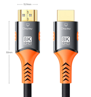 Nuevo Producto 4K/8K 60HZ 2,1 V alta velocidad Hdmi a Hdmi macho 48Gbps fibra de video HDMI AOC Cable para computadora portátil/Monitor/HDTv/computadora