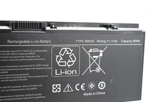 Batterie de remplacement authentique pour <span class=keywords><strong>DELL</strong></span> <span class=keywords><strong>M6400</strong></span> M6500 M2400 8M039 C565C 312-0873 11.1V 90WH 8600mAh Batterie d'ordinateur portable - Product Image 4