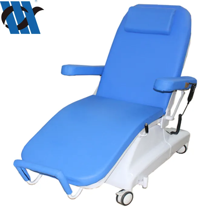 Cama de dilise elétrica luxuosa de YC-EC107 hospital, cadeira terapêutica de 2 seções para dilise de hospital, uso