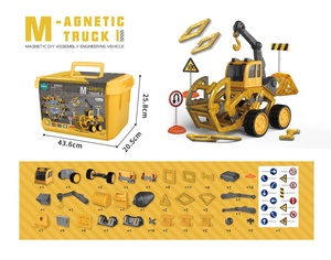 Jouets <span class=keywords><strong>de</strong></span> construction <span class=keywords><strong>de</strong></span> véhicules militaires à assembler magnétiquement, jouets magnétiques en plastique 3D pour enfants, cadeau - Product Image 5