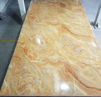 Panneau mural en PVC à revêtement UV imitation marbre, haute brillance, résistant à la décomposition, imperméable, facile à installer, sans formaldéhyde, flexible, résistant au feu