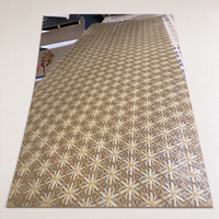 Panneau décoratif intérieur en résine tressée PETG bambou rotin sur mesure pour cloison de villa, restaurant, hall d'entrée