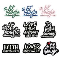 Patch en toile brodé de lettres en tissu écologique inspirant, motif fleur cœur 3D, thermocollant et à coudre pour vestes, chapeaux, sacs