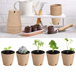 Biodegradable Transplanter Pulp Paper Flower Plant Peat Pots Tray Planting Pots For Seedling Prices Wholesale