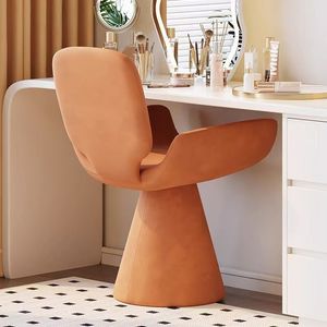 Poltrona Girevole Contemporanea con Schienale Ergonomico Curvo, Comoda Sedia Lounge per <span class=keywords><strong>Casa</strong></span> - Product Image 3