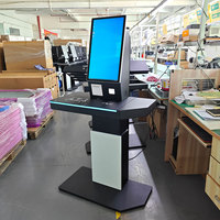 Terminal de paiement client moderne sur pied de 21,5 pouces pour centre commercial, kiosque en libre-service