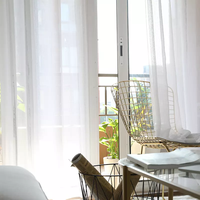 Innermor Dernière Tulle Dentelle Solide Blanc Fenêtre Screening Sheer Rideaux pour Salon Moderne Tulle Sheer Rideaux