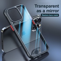 WOWCASE Transparent PC antichoc antichoc couverture arrière de téléphone portable pour iPhone 11 12 13 14 Pro Max étui de luxe armure