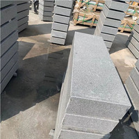 Taille personnalisée G654 marche en granit gris foncé pierre naturelle moderne de haute qualité pour sol extérieur escalier route flammé