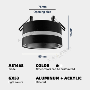 Daily Simple Design Precio al por mayor Accesorio de techo Instalación en superficie Gx53 Carcasa cilíndrica Gx53 Downlight Light Housing - Product Image 5