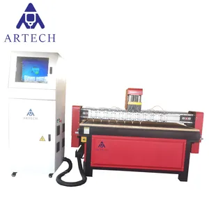 1400*1400 CNC kính cắt Khắc Máy với 10 đầu cắt