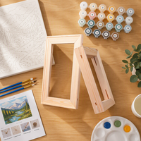 Marcos de Madera Sólida Personalizados para Pintar por Números, Lienzos con Impresión UV, Marcos de Fotos de Madera para Pintar Arte