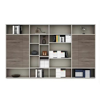 Grands meubles de rangement en bois pour bureau, étagères de classement verticales de luxe, ensemble de meubles modernes personnalisables avec plusieurs boîtes