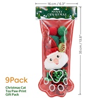 Ensemble de jouets de Noël pour chat RST : baguettes interactives, jouets en peluche pour le jeu et le divertissement, soulagement de l'ennui