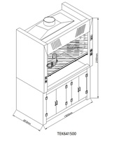 Stekellin Capot de laboratoire chimique personnalisé en Chine Meubles de laboratoire Capot de fumée en métal 1.2m/1.5m/1.8m