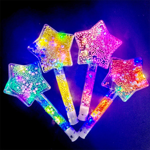 Varita Mágica LED Luminosa, Colorida, con Forma de Estrella y Corazón, Juguete Infantil, Varita Mágica Fluorescente de Plástico con Efecto de Destello <span class=keywords><strong>para</strong></span> Conciertos - Product Image 4