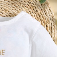 Romper Bayi Unisex 2026, Termal, Cetak Huruf, Kancing Tekan, Jumpsuit Lengan Pendek, Baju Terusan Bayi