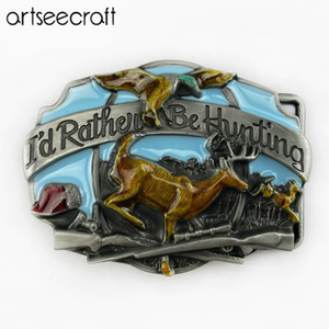 Artseecraft เข็มขัดแผ่นแบบตะวันตกรูปกวางพร้อมหัวเข็มขัดแต่ละสไตล์ซิงค์อัลลอยจากซีรีส์รูปสัตว์ - Product Image 1