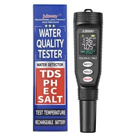 Stylo testeur de qualité de l'eau rechargeable 5-en-1 Jubway, mesureur de TDS, pH, EC, sel et température pour l'eau potable, les aquariums et l'hydroponie