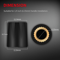 Davies 1900H bouton de potentiomètre Clone vis 6.0MM 6.35MM diamètre du trou d'arbre boutons d'amplificateur de guitare avec Insert en laiton