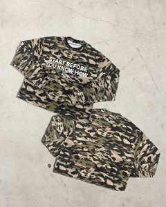 Мужская термофутболка с камуфляжным тактическим принтом, вязаная вафельная, с эффектом потертости, с длинным рукавом - Product Image 2