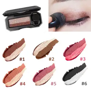 Eyeshadow kentang tumbuk bubuk elastis persik serbuk sari bumi warna kepala jamur kecil kuas spons dua warna eyeshadow malas