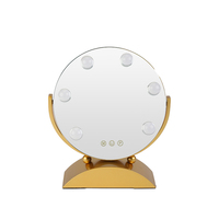 Meilleur prix personnalisé en gros rond bureau cosmétique Table intelligente miroir de maquillage avec lumière Led miroir de vanité