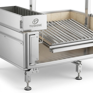TOSHINE TS-PC-04M Griglia Commerciale per BBQ <span class=keywords><strong>Argentino</strong></span> V-Grate in Acciaio Inossidabile con Mattoni Refrattari e Brasero Laterale - Product Image 5