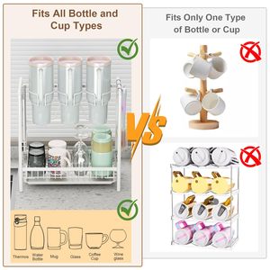 Égouttoir à bouteilles avec support pour pailles pour gobelets Stanley, organisateur de bouteilles d'eau pour porte-gobelets Stanley - Product Image 5