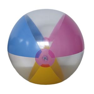 Cross-border PVC Inflatable Beach Ball Translucent Color Ball Outdoor Sports Toy Ball <b>Decoration</b> <b>Balloon</b> Wholesale - Product Image 6