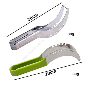 En gros Syh560 Coupe-fruits et outil à melon 2-en-1 en acier inoxydable, 2 pièces, Trancheuse à pastèque pour la cuisine - Product Image 5