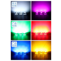 1000 Pezzi LED 5mm a Cappello di Paglia, Perline Luminose Bianche Blu Rosse Verdi Gialle Viola, LED Plug-in F5 ad Alta Luminosità