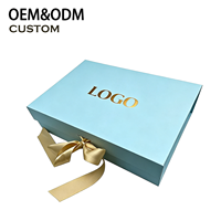 Boîte cadeau magnétique pliable de luxe sur mesure, emballage écologique pliable en gros, boîtes rigides avec logo en feuille d'or