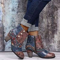 Tout nouveau talon haut bottes courtes femmes bottines pour femmes bout pointu bottines chaussures avec PVC noir de haute qualité